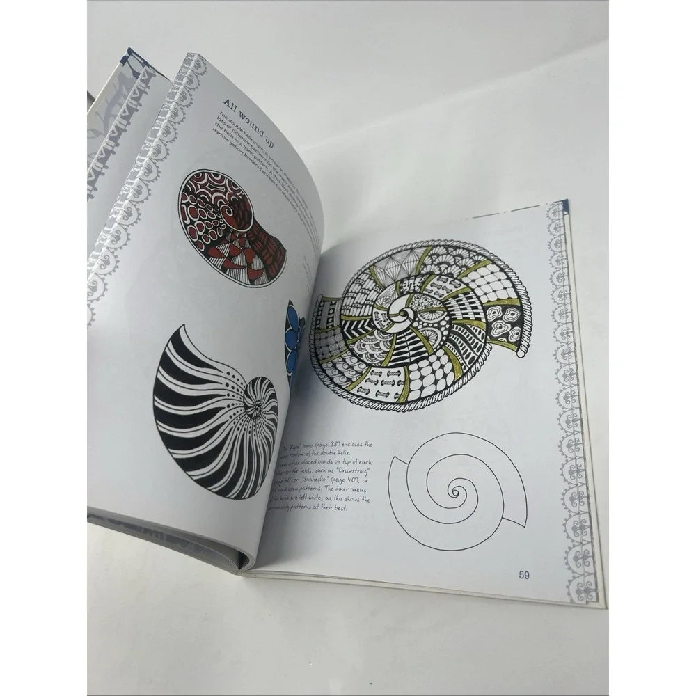 Zendoodle Meditative Drawing Susanne Schaadt Full Size Tracings Zentangle NEW
